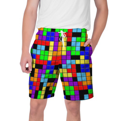 Мужские шорты 3D Тетрис цветные блоки