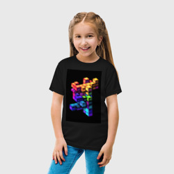 Детская футболка хлопок Объемный Тетрис - фото 2