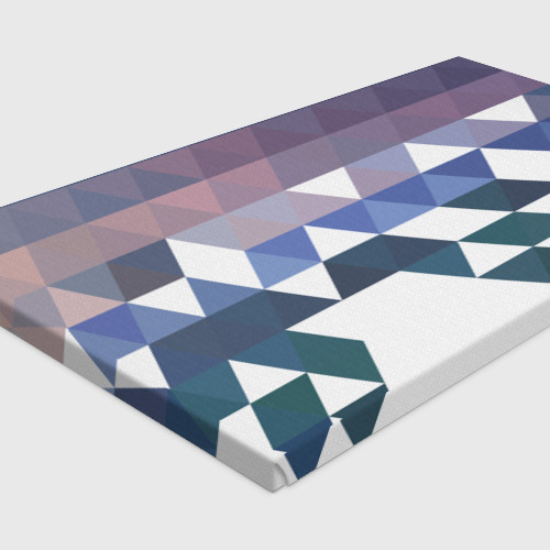 Холст прямоугольный Абстрактные разноцветные треугольники в паттерне, цвет 3D печать - фото 4