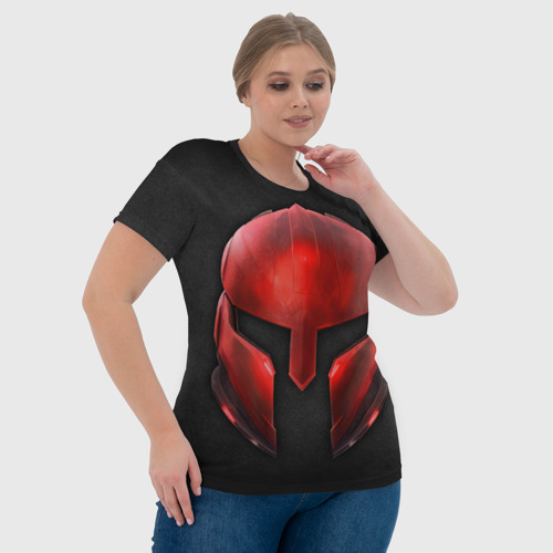 Женская футболка 3D Red Gladiator, цвет 3D печать - фото 6