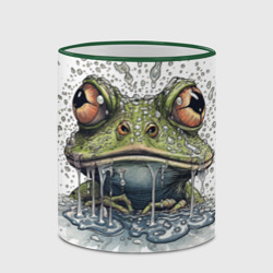 Кружка с полной запечаткой Портрет забавной лягушки: арт нейросети - фото 2
