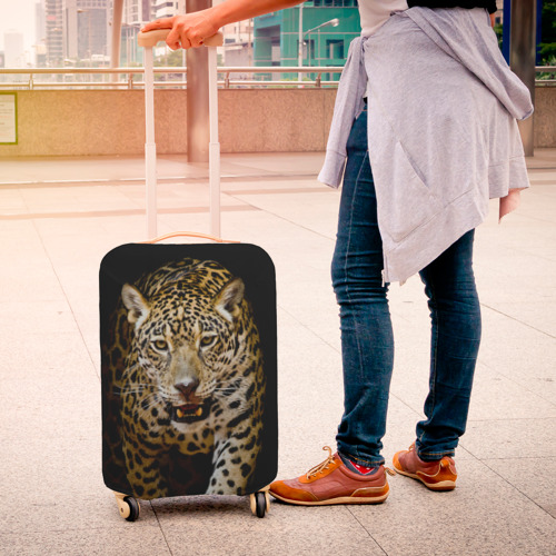 Чехол для чемодана 3D Ягуар дикая кошка, цвет 3D печать - фото 4
