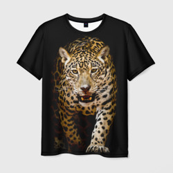 Мужская футболка 3D Ягуар дикая кошка