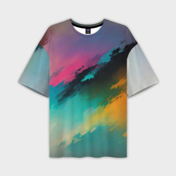 Мужская футболка oversize 3D Абстрактный туман
