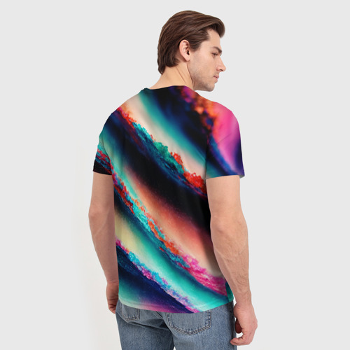 Мужская футболка 3D Абстрактный след, цвет 3D печать - фото 4