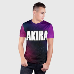 Мужская футболка 3D Slim Akira gradient space - фото 2