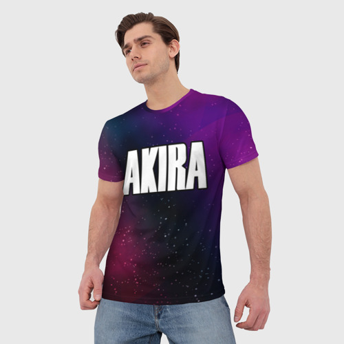 Мужская футболка 3D Akira gradient space, цвет 3D печать - фото 3