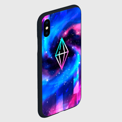 Чехол для iPhone XS Max матовый The Sims неоновый космос - фото 2