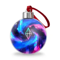 Ёлочный шар The Sims неоновый космос