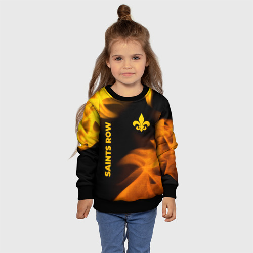 Детский свитшот 3D Saints Row - gold gradient: надпись, символ, цвет 3D печать - фото 7