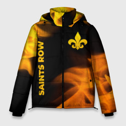 Мужская зимняя куртка 3D Saints Row - gold gradient: надпись, символ