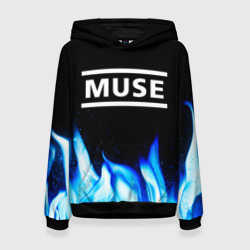 Женская толстовка 3D Muse blue fire