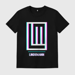 Мужская футболка хлопок Lindemann glitch rock