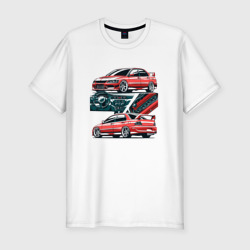 Мужская футболка хлопок Slim Mitsubishi Lancer Evolution IX
