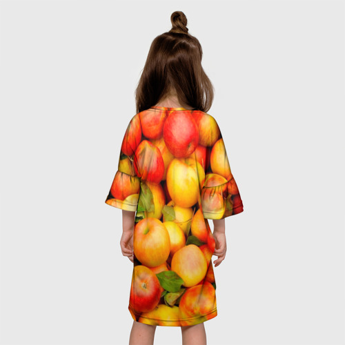 Детское платье 3D Яблоки, цвет 3D печать - фото 5