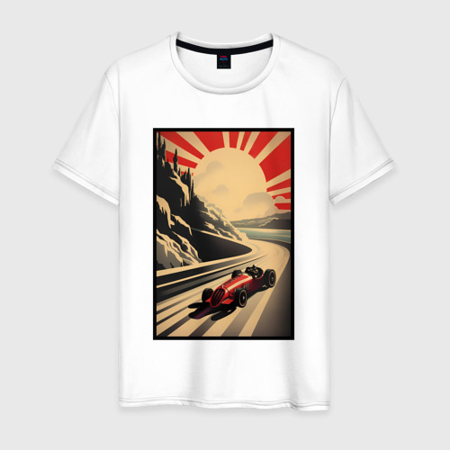 Мужская футболка хлопок Формула 50x: Болид, цвет белый