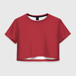 Женская футболка Crop-top 3D Красный тренд 2023