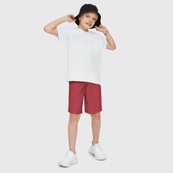 Детские спортивные шорты 3D Красный тренд 2023 - фото 2