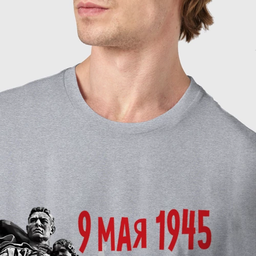 Мужская футболка хлопок с принтом Воин-освободитель, фото #4