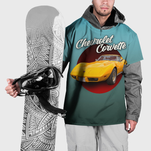 Накидка на куртку 3D Классический спорткар Chevrolet Corvette Stingray, цвет 3D печать