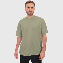Мужская футболка oversize 3D Зеленый тренд без принта - фото 2
