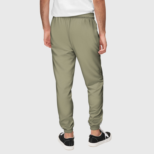 Мужские брюки 3D Зеленый тренд без принта, цвет 3D печать - фото 5