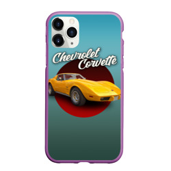 Чехол для iPhone 11 Pro матовый Американский спорткар Chevrolet Corvette Stingray 1978 года