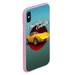 Чехол для iPhone XS Max матовый Американский спорткар Chevrolet Corvette Stingray 1978 года - фото 2