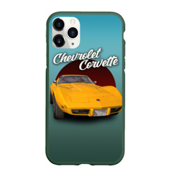 Чехол для iPhone 11 Pro матовый Американский спорткар Chevrolet Corvette Stingray C3