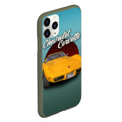 Чехол для iPhone 11 Pro матовый Американский спорткар Chevrolet Corvette Stingray C3 - фото 2