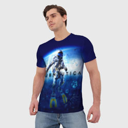 Мужская футболка 3D Subnautica аквалангист - фото 2