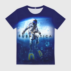Женская футболка 3D Subnautica аквалангист