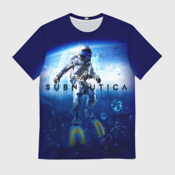 Мужская футболка 3D Subnautica аквалангист