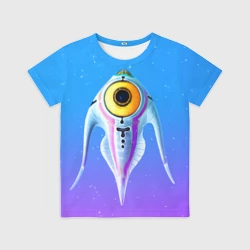 Детская футболка 3D Subnautica инопланетная рыба