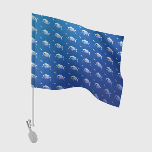 Флаг для автомобиля Subnautica паттерн с рыбками