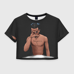 Женская футболка Crop-top 3D XXXTentacion арт
