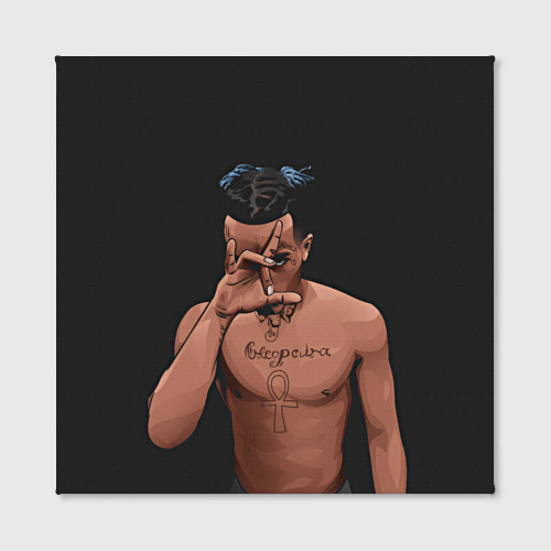 Холст квадратный XXXTentacion арт, цвет 3D печать - фото 2