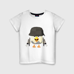 Детская футболка хлопок Chicken Gun в каске