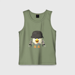 Детская майка хлопок Chicken Gun в каске