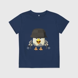 Детская футболка хлопок Chicken Gun в каске