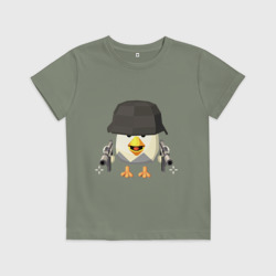 Детская футболка хлопок Chicken Gun в каске