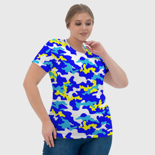 Женская футболка 3D Камуфляж летнее небо, цвет 3D печать - фото 6