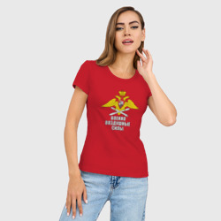 Женская футболка хлопок Slim Военно Воздушные Силы - ВВС - фото 2