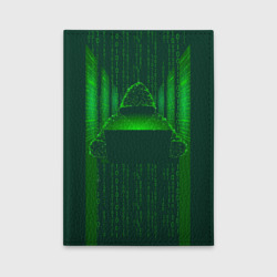 Обложка для автодокументов Хакер программист неон зеленый