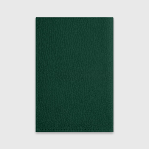 Обложка для паспорта матовая кожа Хакер программист неон зеленый, цвет бирюзовый - фото 2