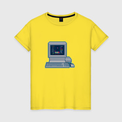 Женская футболка хлопок Самая известна компьютерная игра в СССР Тетрис