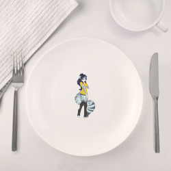 Набор: тарелка + кружка Girl lynx - furry - фото 2