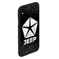 Чехол для iPhone XS Max матовый Jeep с потертостями на темном фоне - фото 2