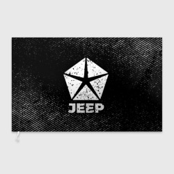 Флаг 3D Jeep с потертостями на темном фоне