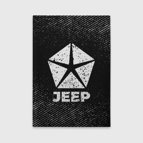 Обложка для автодокументов Jeep с потертостями на темном фоне